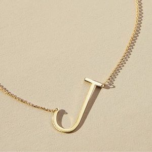 Anthropologie Monogram Pendant Necklace - Letter J